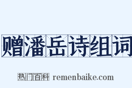 赠潘岳诗组词是什么意思的图片